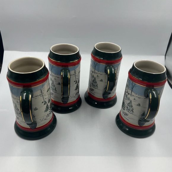 Vintage 4 Anheuser Busch Budweiser Heavy Ceramic Steins 1991 Susan Sampson - Picture 5 of 10